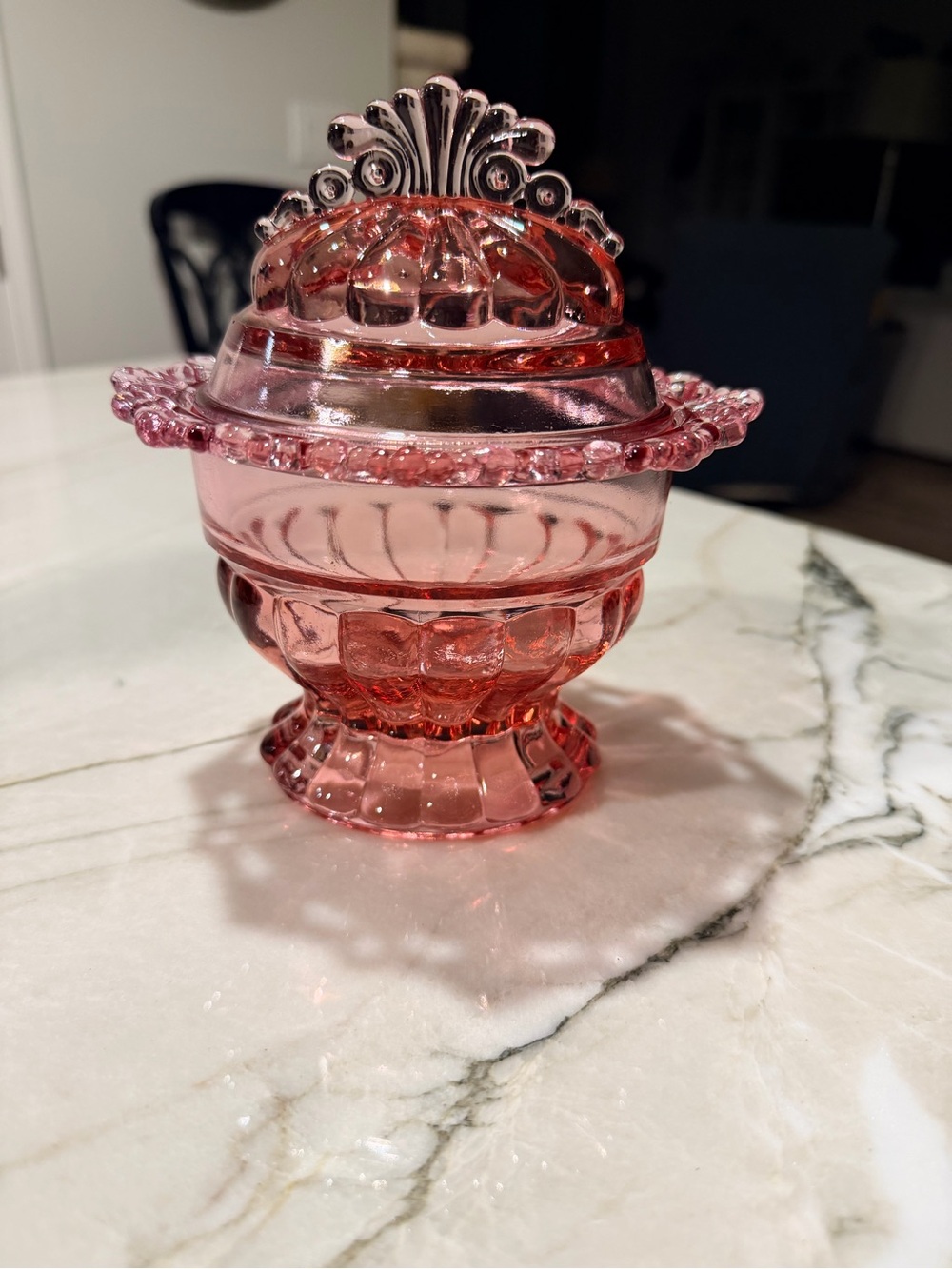 Vintage Pink Depression Glass 1935-1938 Candy Dish